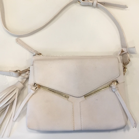 Francesca's Collections Handbags - Francesca Off-white vegan leather Crossbody bag.